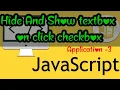 Hide And Show textbox on Check of Checkbox Using jQuery