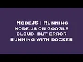 NodeJS Running node js on google cloud but error running with docker