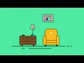Flat design living room adobe illustrator