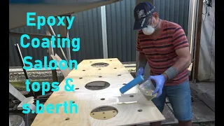 Building my steel sailing yacht Ep.79 Cushion patterns 😀 & more epoxy coating 👨‍🔧