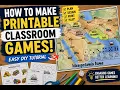 How to Make Printable Classroom Games Easy DIY Educational Board Game Tutorial