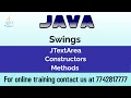 JTextArea in Java Explained Constructors Methods in Java Swing Java GUI Tutorial for Beginners