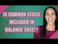 Is common stock included in balance sheet