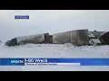 Dozens Of Semis Vehicles Involved In Pileup On Interstate 80 In Wyoming