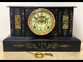 Antique Cast Iron Ansonia Hammer on Coil Chime Mantel Clock Item 2342 - Adelaide Clocks