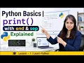 Python Tutorial print Function end sep Explained Python for Beginners Lesson 1