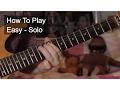 Easy - The Commodores Lead Guitar Tutorial