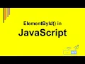 Learn JavaScript in Hindi getElementById in JavaScript Tutorial for Beginners JS Session4th