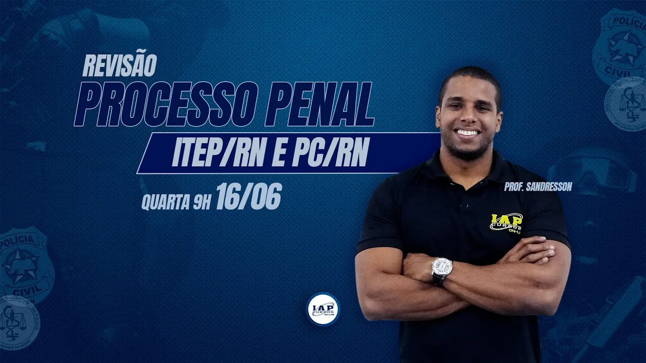 LIVE: REVISÃO ITEP X PCRN DE PROCESSO PENAL.