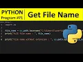 Python Program - Get the File Name From the File Path in Python