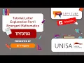TPF3703 - Teaching Practice Tutorial Letter Explanation Part 1