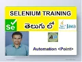 Full-Length Selenium Java Real Time Training In Telugu by Mr Hanumanth