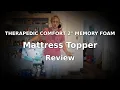 Therapedic Comfort 2 Memory Foam Mattress Topper Review