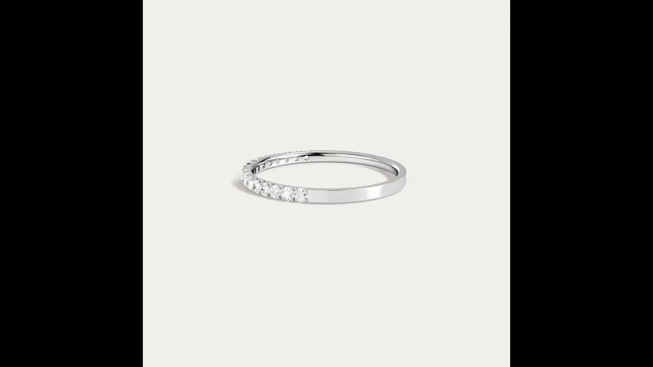 Lab Diamonds Stackable Pave Wedding Band