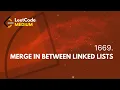 LeetCode 1669 Merge In Between Linked Lists