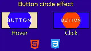 Button with hover effect circle using HTML and CSS