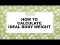 How to Calculate Ideal Body Weight How to Calculate Desirable Body Weight