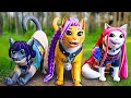 Lagu RUMI, MIRA \u0026 ZOEY Turn Into CATS! KPop Demon Hunters Animation
