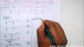 waec past questions on simultaneous equations part 1