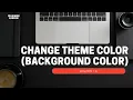 Change theme color background color Tutorial HTML JS