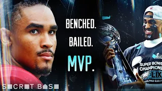 Jalen Hurts went from being replaced on a national championship team to winning Super Bowl MVP
