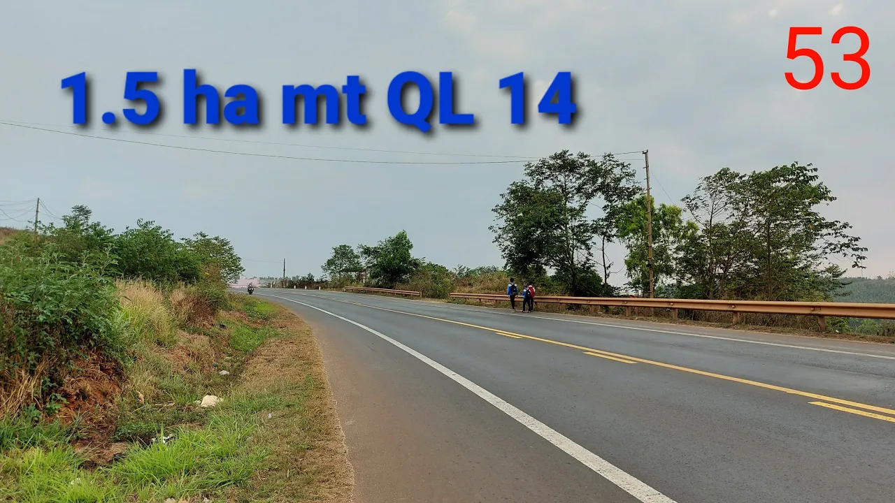 1.5ha mặt tiền ql 14. Giá1 tỷ 8.
