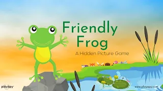 FRIENDLY FROG Spring Summer Hidden Picture Game 3-Step Virtual Frog Activity for Kids