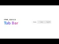 Custom Tab Bar with HTML CSS and JavaScript