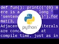 Wrap long lines in Python