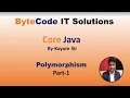 Polymorphism part-1 java Overloading Overriding Method Hiding By Kayum Sir