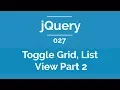 Arabic jQuery Practical Course - Toggle Between List and Grid View Part 2