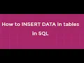 Insert Data Into Table--Microsoft SQL Server Management Studio
