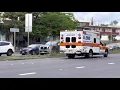 Ambulance crossing intersection