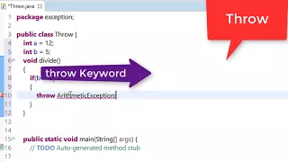 72 Throw keyword in java