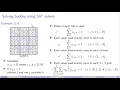 Lecture 11-3 Encoding Sudoku and bounded model checking Lecture 8 in CS433