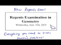 New Exam Geometry Regents Review practice problems June 2025