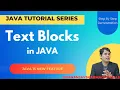 Text Blocks in Java Java 15 New Feature Java Tutorial
