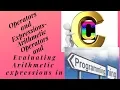 -C Tutorial-Operators and Expressions-Arithmetic operators with evalaution