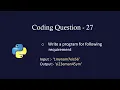 Coding Question in Python 27 Python Interview Question