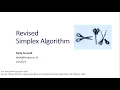 Week 13 Revised Simplex Algorithm