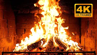 Cozy Fireplace 4K 12 HOURS Fireplace With Crackling Fire Sounds Fireplace Ambience 