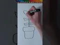 How to draw easy a Plant