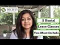 Landlord Tenant Lease Agreement Essentials - 5 KEY LEASE CLAUSES You must Include