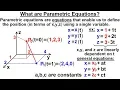 Calculus 3 Vector Calculus in 3-D 4 of 35 What Are Parametric Equations