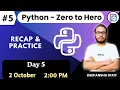 Python Zero to Hero Day 5 45 Days Free Classes Dixit Bytes