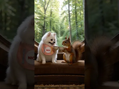 Nico helps the little squirrel build a house🥰🥹😂 #smartnico #funny #cute #pets