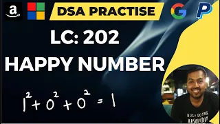 LC 202 Happy Number DSA Coding interview preparation