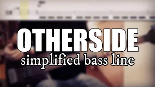 Otherside - Red Hot Chili Peppers Simplified bass line with tabs