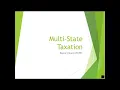 Multistate Taxation - Fundamentals and Best Practices for Handling Multistate Employees