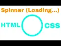 Create simple loader using html css Loading Spin Tutorials Tuts